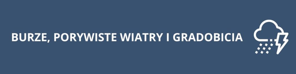 Burze, porywiste wiatry, gradobicie