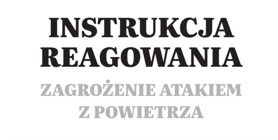 Instrukcja reagowania na zagrożenie atakiem z powietrza