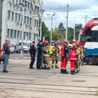 Ćwiczenia służb na terenie WKD w Grodzisku Mazowieckim
