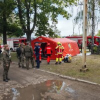 Ćwiczenia służb na terenie WKD w Grodzisku Mazowieckim
